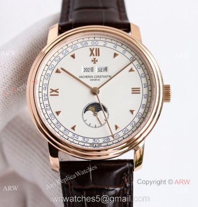 TWS Factory 1-1 Copy Vacheron Constantin Historiques Calendrier Complet 1948 40mm 3100v Watch Rose Gold White Dial watches