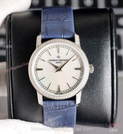 NEW! Swiss Grade Vacheron Constantin Traditionnelle Ultra Thin Watch Lady Diamond Bezel watches