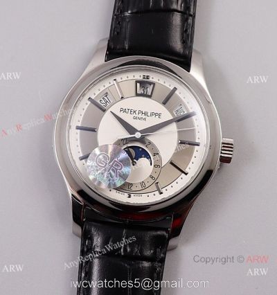 GR factory V2 Patek Philippe Geneve 5205g Moonphase White Dial Watch Swiss Grade 1 watches