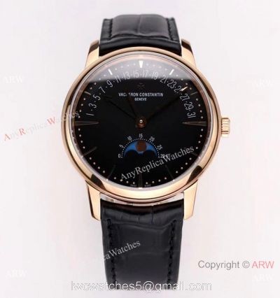 2021 New! Swiss Vacheron Constantin MoonPhase Retrograde Date Watch Rose Gold watches
