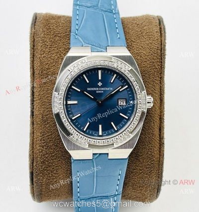 Swiss Grade 1 Vacheron Constantin Overseas Blue Diamond Watch Swiss Quartz 33mm watches