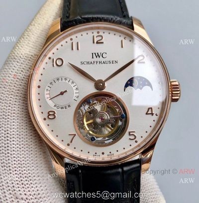 Swiss Grade 1 IWC Portugieser Tourbillon Edition Copy Watch IWC Grand Complications Rose Gold 42mm watches