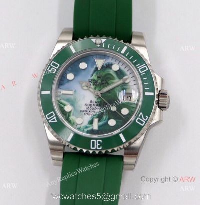 2021 New! Swiss Copy Rolex Blaken Submariner Watch Cal.2824 904l Steel Rubber Strap watches