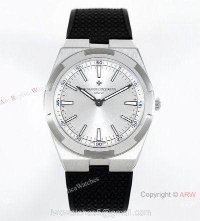 Grade 1A Copy Vacheron Constantin Overseas ultra thin 8F Swiss 9015 Watch Silver Face 40mm watches