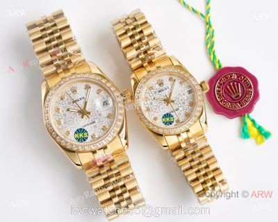 All White 28mm/36mm Replica Rolex Datejust Watch Citizen 8215 Movement watches