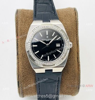 Swiss Grade 1 Vacheron Constantin Overseas Black Diamond Watch Swiss Quartz Movement watches