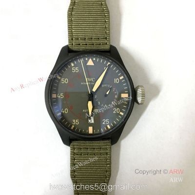 Best Quality Replica IWC Big Pilots Spitfire Automatic Watch Military Green Dial watches
