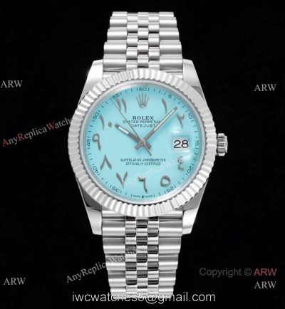 2022 New! Super Clone Rolex Datejust Middle East Edition 41mm Watch DIW Swiss 3235 904l Steel Baby Blue Dial watches