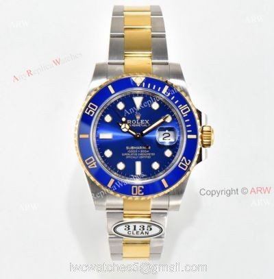 Clean Factory Rolex 116613 LB Rolex Smurf Submariner Stainless Steel Gold Superclone Watch watches