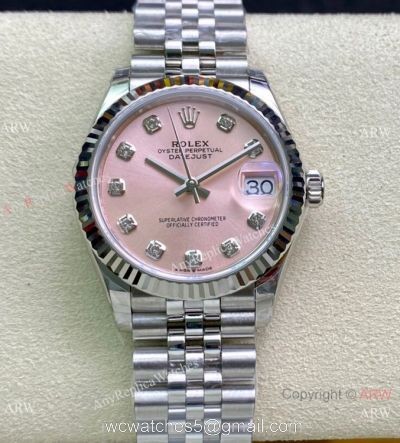 Swiss Grade Rolex Datejust 31mm TW Swiss 2836 Watch Pink Dial Jubilee Strap watches