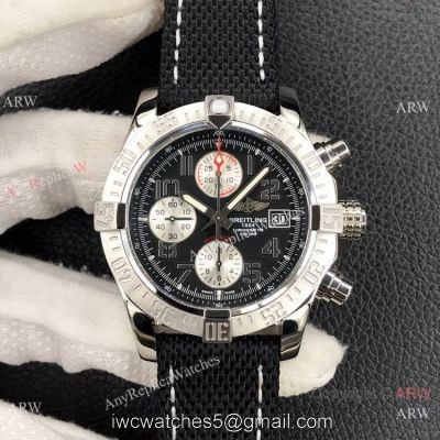Grade AAA Copy Breitling Avenger II Chronograph Asian 7750 Watch Black Military Strap watches