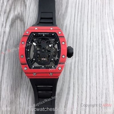 JB Factory Swiss Richard Mille RM 052-01 Tourbillon Skull Watch Red Version watches