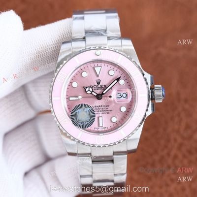 Swiss Quality Rolex Submariner Pink Version Stainless Steel Watch Citizen 8215 watches