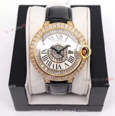Replica Cartier Ballon Bleu 42mm Gold Watch With Diamonds watches