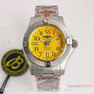 (GF) Swiss Breitling Avenger Automatic 45 Seawolf Men Watch Yellow Dial Asia2824 Movement watches