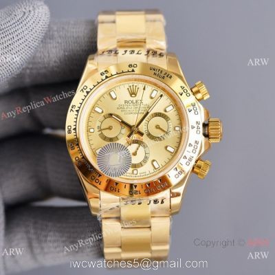 Swiss Quality AAA Replica Rolex Daytona Citizen 8215 Watch All Gold 40mm watches