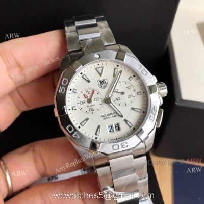 New White Face Tag Heuer Aquaracer 41mm Mens Watch WAY111Y.BA0928 replica watch watches