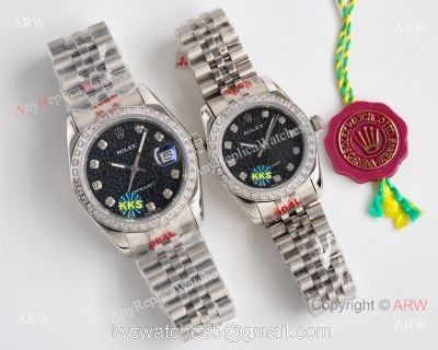 Black face 28mm/36mm Replica Rolex Datejust Watch Citizen 8215 Movement watches