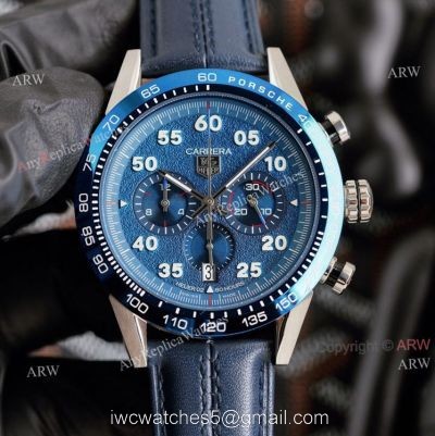 New Tag Heuer Carrera Blue Dial 44mm Tag Heuer Carrera Porsche Chronograph Special Edition Replica Watches watches