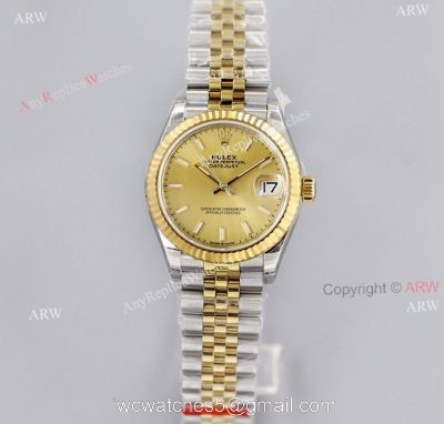 1:1 Superclone EW Factory New Rolex Datejust Gold Dial Jubilee Watch 31mm watches