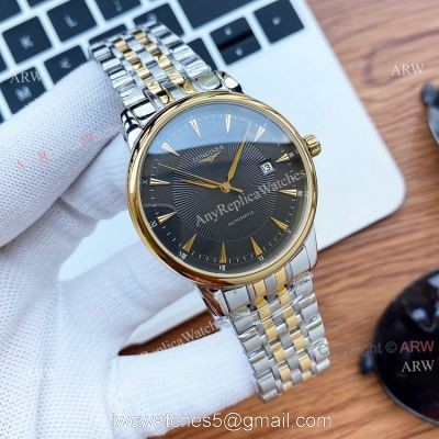 Black Face Longines Watch For Men Size 40mm Automatic Two Tone Replica watches