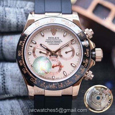 Replica Rolex Daytona Rose Gold Case Ceramic bezel Man 40MM Watch watches