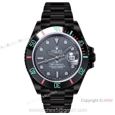 2021 New! Swiss Rplica Rolex GMT-Master II DLC Steel Ceramic Watch with 2824 Movement watches