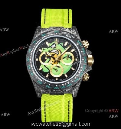 NEW! Super Clone TW Rolex DIW Daytona 7750 Watch NTPT Carbon Green Dial 40mm watches