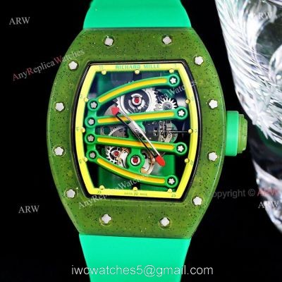 Green Richard Mille RM 59-01 Yohan Blake Tourbillon Watch Replica watches