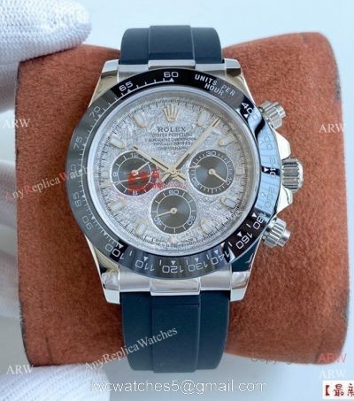 Swiss 7750 Rolex Daytona Replica Watch New Face Oysterflex Rubber Strap watches