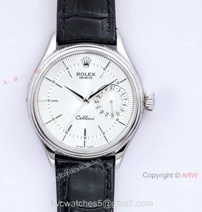(EW) Swiss Grade Replica Rolex Cellini Date 39 White Dial Watch Men watches