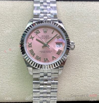 Swiss Copy Rolex Datejust I 31mm watch Pink Roman Dial Jubilee Strap watches