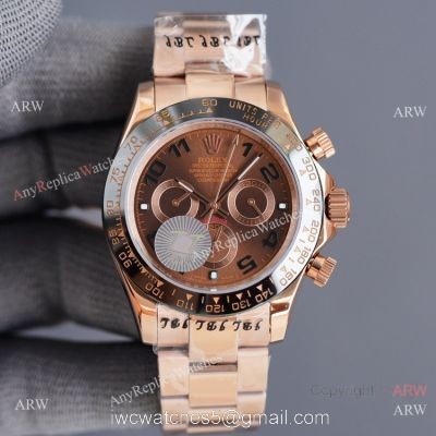 2021 New! Swiss Quality Replica Rolex Daytona 40 Watch Chocolate Arabic Markers watches