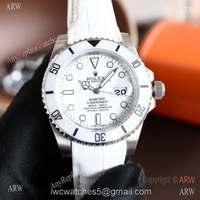 Replica Rolex Submariner All Black/White Ceramic Bezel Mens 40MM Watch watches