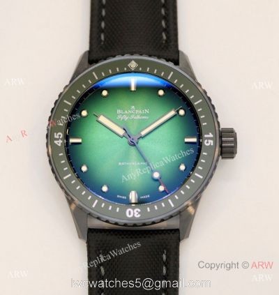 GF Factory Blancpain Fifty Fathoms Bathyscaphe Ceramic Green Dial watches
