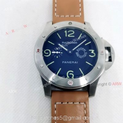 High Quality Replica Radiomir Panerai Egiziano 47mm NEW Black Lattice Dial Brown Leather Strap watches