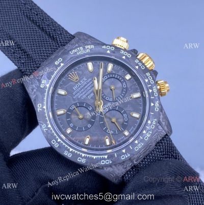 Super Clone Noob Diw Daytona Rolex Watch Swiss 4130 Black Carbon Gold Crown watches