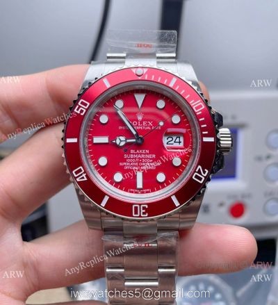 New 2021 Swiss Rolex Blaken Submariner Red Swiss 3135 Watch 904L Stainless Steel 40mm watches
