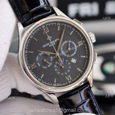 New Patek Philippe Grand Complications Moonwatch Black Dial 42mm Swiss Replica watches