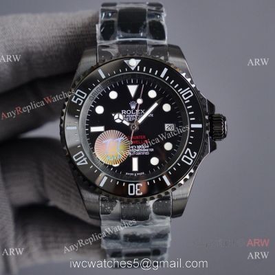 Swiss Quality Rolex Pro-Hunter Deepsea 44mm Watch Citizen 8215 All Black Case watches