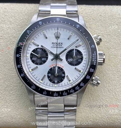 Swiss Grade One Vintage Rolex Paul Newman Daytona A7750 Stainless Steel Silver Dial Watch watches
