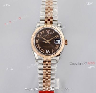 1:1 Rolex Datejust 31 Chocolate Jubilee Bracelet EW Factory Super Clone Watch watches
