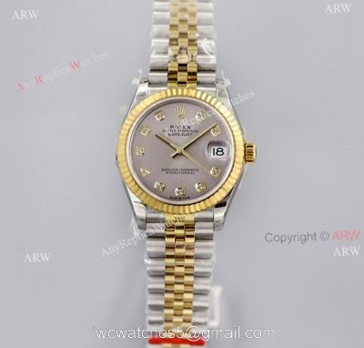 (EWF) 1:1 Superclone 2-Tone Rolex Datejust 31 Jubilee Diamond Dial Watch watches
