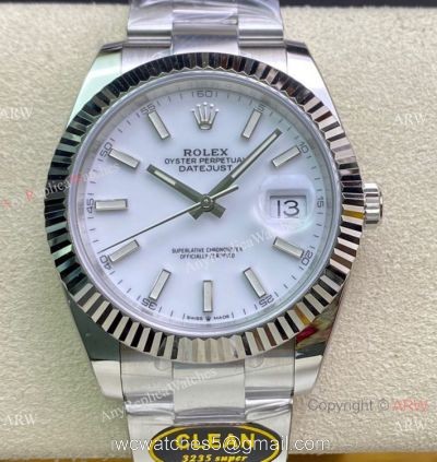 NEW Clean Factory Rolex Datejust II 41 3235 904L White Dial Oyster Bracelet Clean Datejust Watch watches