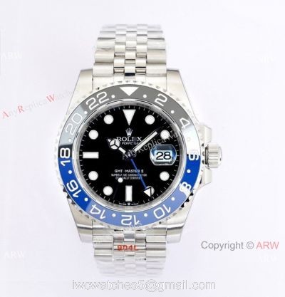 (EW)Clone Rolex GMT-Master ii ew 3186 Watch 126710blnr Stainless Steel Jubilee Strap watches