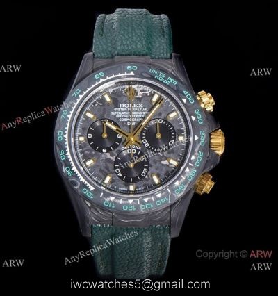 NEW! TW Factory Rolex diw Daytona 40 Watch NTPT Carbon 7750 Chronograph Military Green Strap watches