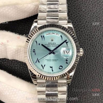 2022 NEW! Swiss Replica Rolex Day Date 40 Middle East Arabic Watch Fluted Bezel 3255 Movement watches
