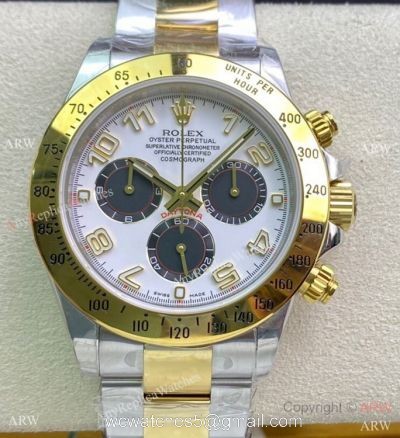 Highest Quality Rolex Daytona JH Factory Clone 4130 Watch Two Tone Arabic Markers watches