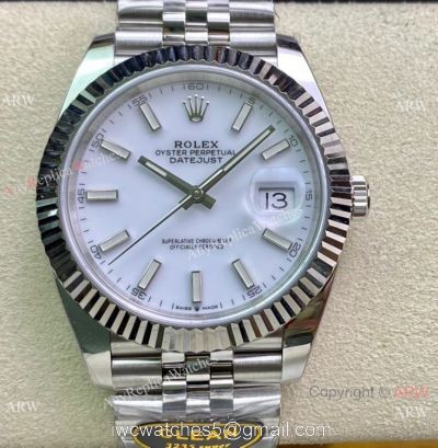 NEW Clean Factory Rolex Datejust II 41 White Dial Jubilee Watch 904L Stainless Steel 3235 Movement watches