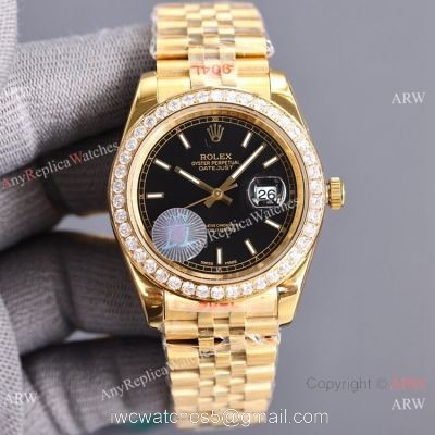 Swiss Quality Copy Rolex Datejust II 8215 Watch 904L Yellow Gold Diamond Bezel 41mm watches